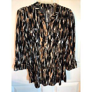 Cocomo women's casual or dress top/shirt black/brown size medium